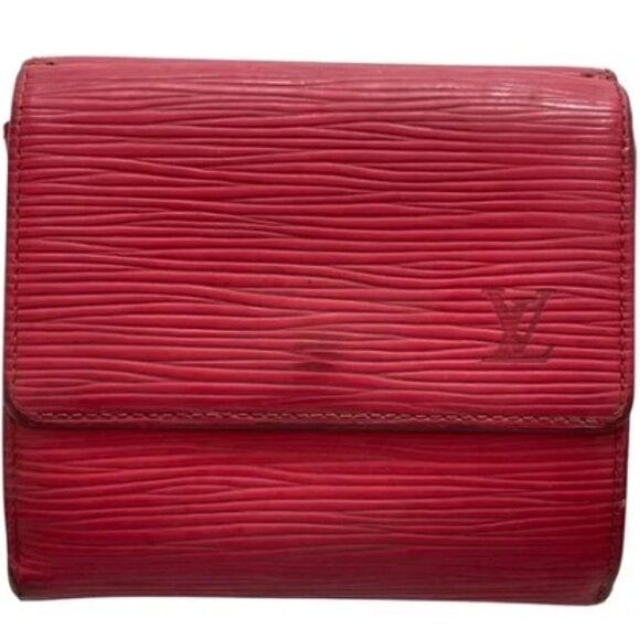 GUC Vintage Louis Vuitton Red Epi Leather Elise Wallet - Picture 1 of 8